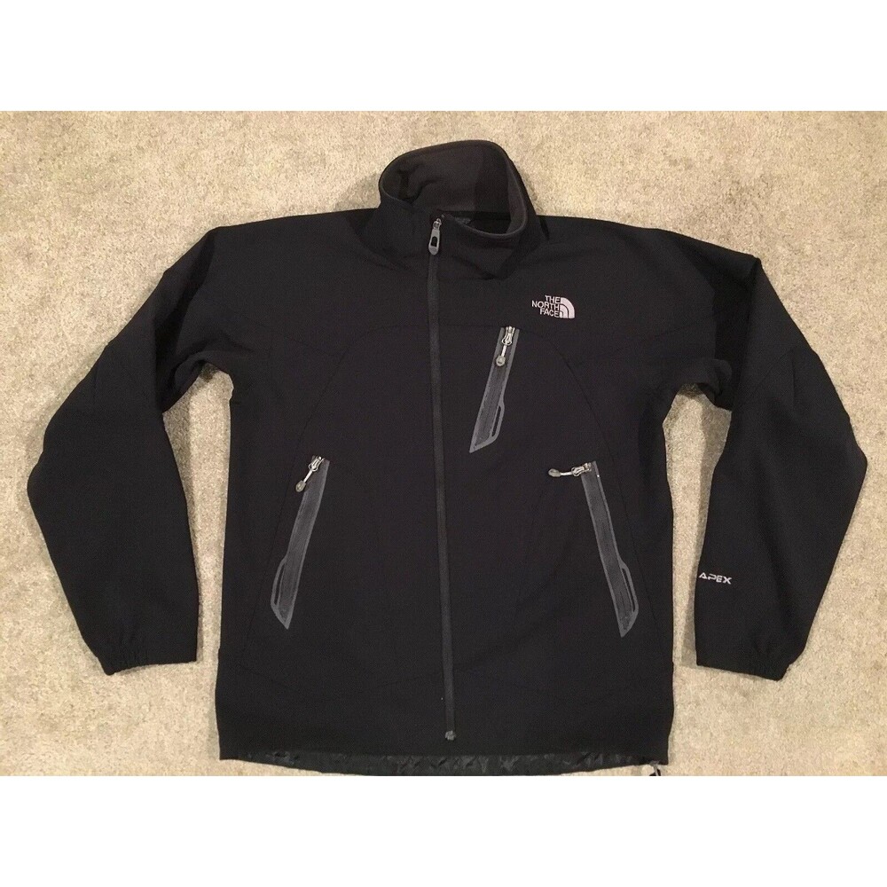 The North Face Men’s Apex Bionic Soft Shell Black Jacket Size Medium EUC